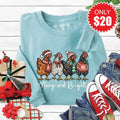 Merry and Bright Sweatshirt - Heather Lagoon - 20 product image 1