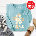 Love God Sweatshirt - Heather Lagoon - 20 product image 1