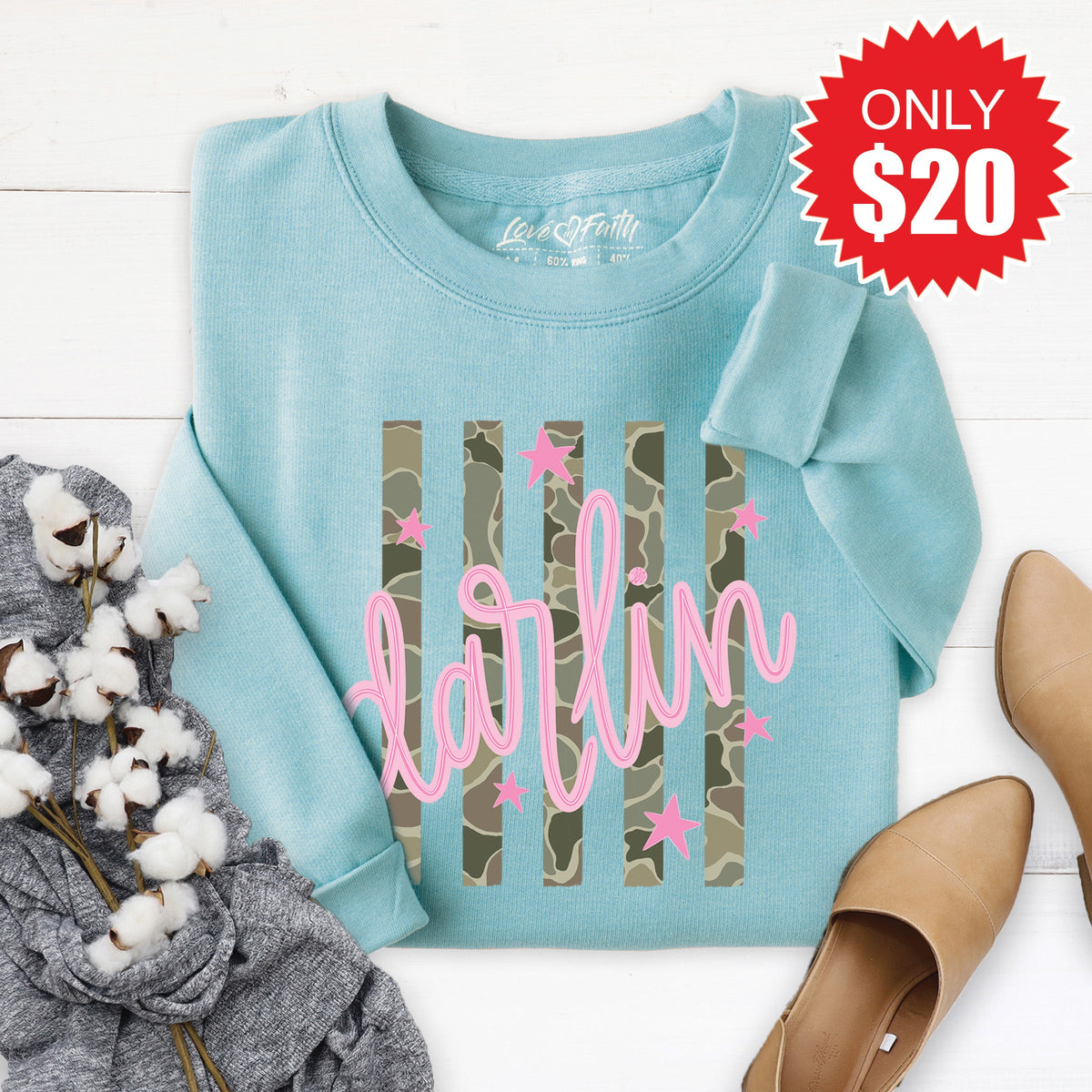 Darlin Sweatshirt - Heather Lagoon - 20 product image 1