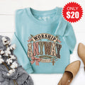 Worship Anyway Sweatshirt - Heather Lagoon - 20 product image 1