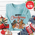 Merry Chickmas Sweatshirt - Heather Lagoon - 20 product image 1