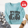 Jesus Loves You and Me Sweatshirt - Heather Lagoon - 20 product image 1