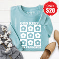 God Keeps His Promises Sweatshirt - Heather Lagoon - 20 product image 1