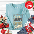 Christ Is Born Sweatshirt - Heather Lagoon - 20 product image 1