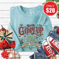 Jingle Horse Sweatshirt - Heather Lagoon - 20 product image 1