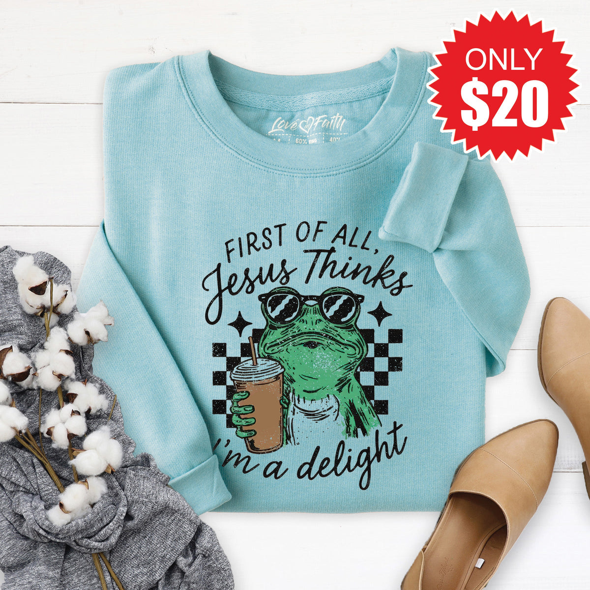 I'm A Delight Sweatshirt - Heather Lagoon - 20 product image 1