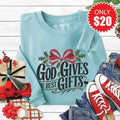 God Gives The Best Gifts Sweatshirt - Heather Lagoon - 20 product image 1