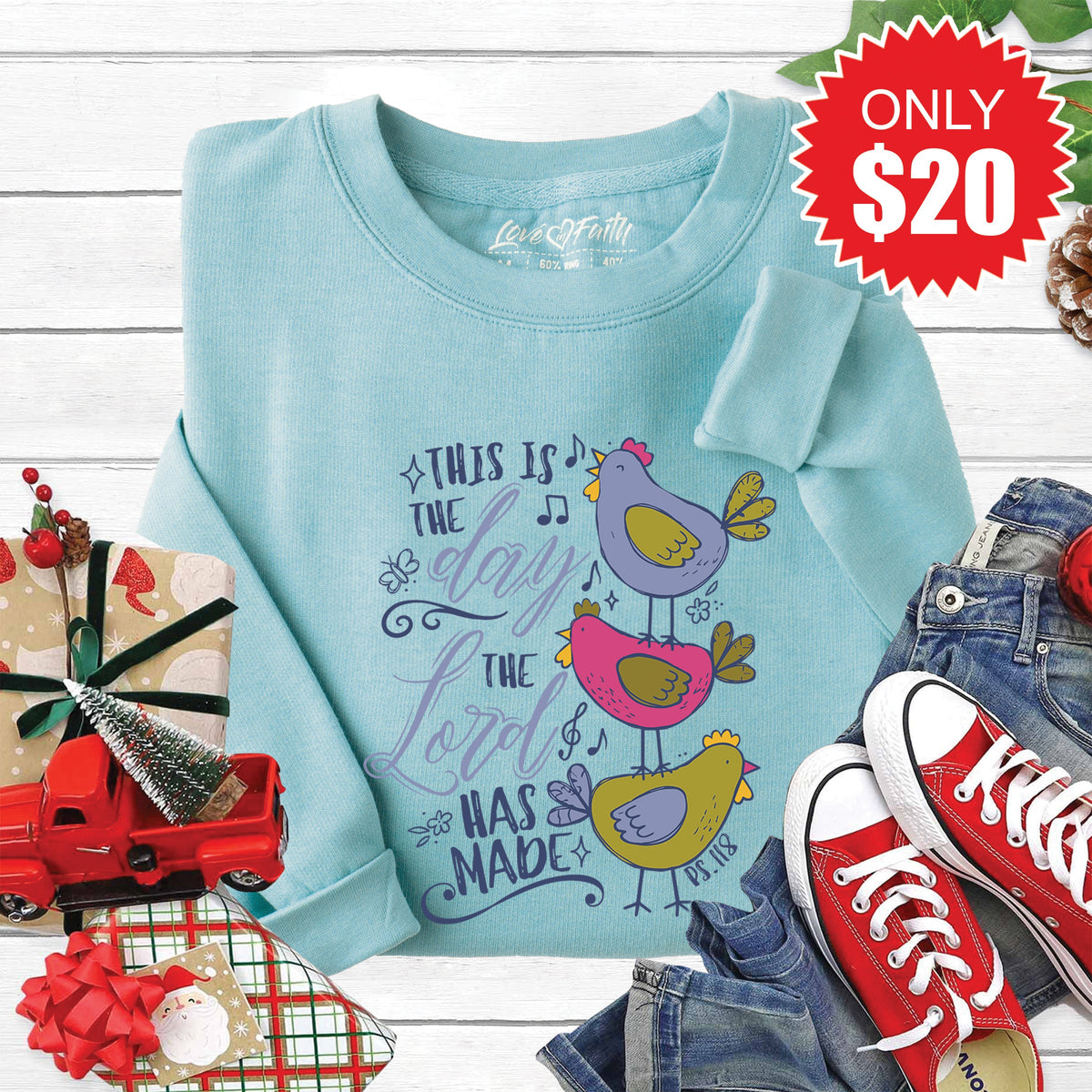 This is the Day Sweatshirt - Heather Lagoon - 20 product image 1