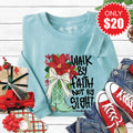 Walk By Faith Sweatshirt - Heather Lagoon - 20 product image 1
