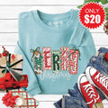 Merry Christmas Sweatshirt - Heather Lagoon - 20 product image 1