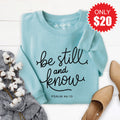 Be Still And Know Sweatshirt - Heather Lagoon - 20 product image 1