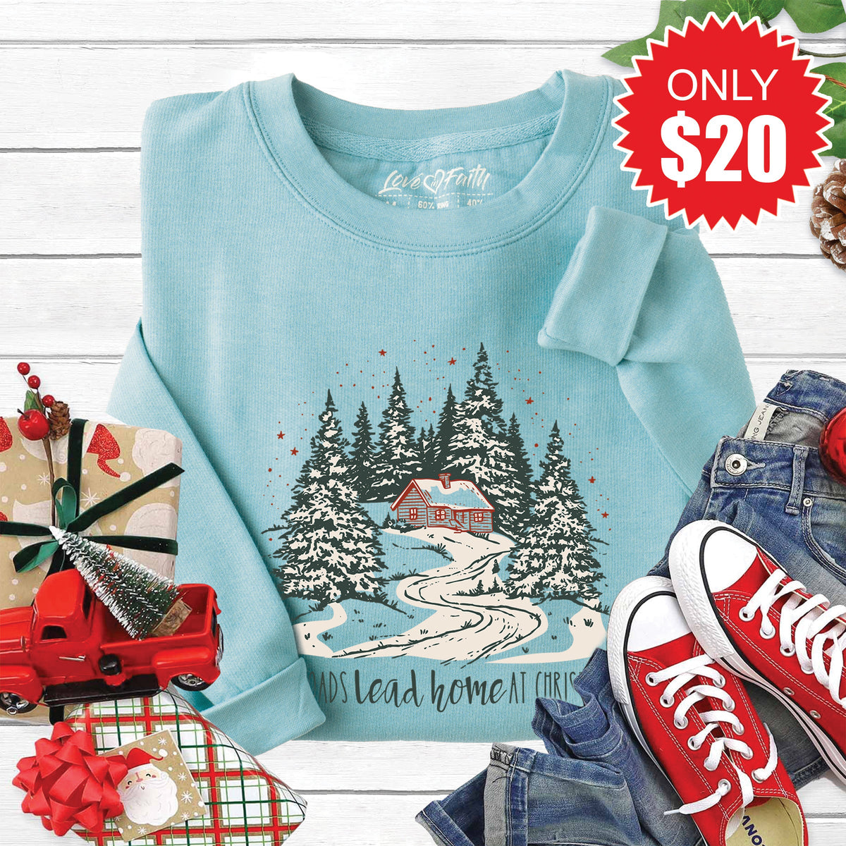 All Roads Lead Home Sweatshirt - Heather Lagoon - 20 product image 1