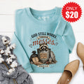 God Still Works Sweatshirt - Heather Lagoon - 20 product image 1