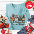 Merry and Bright Sweatshirt - Heather Lagoon - 20 product image 1