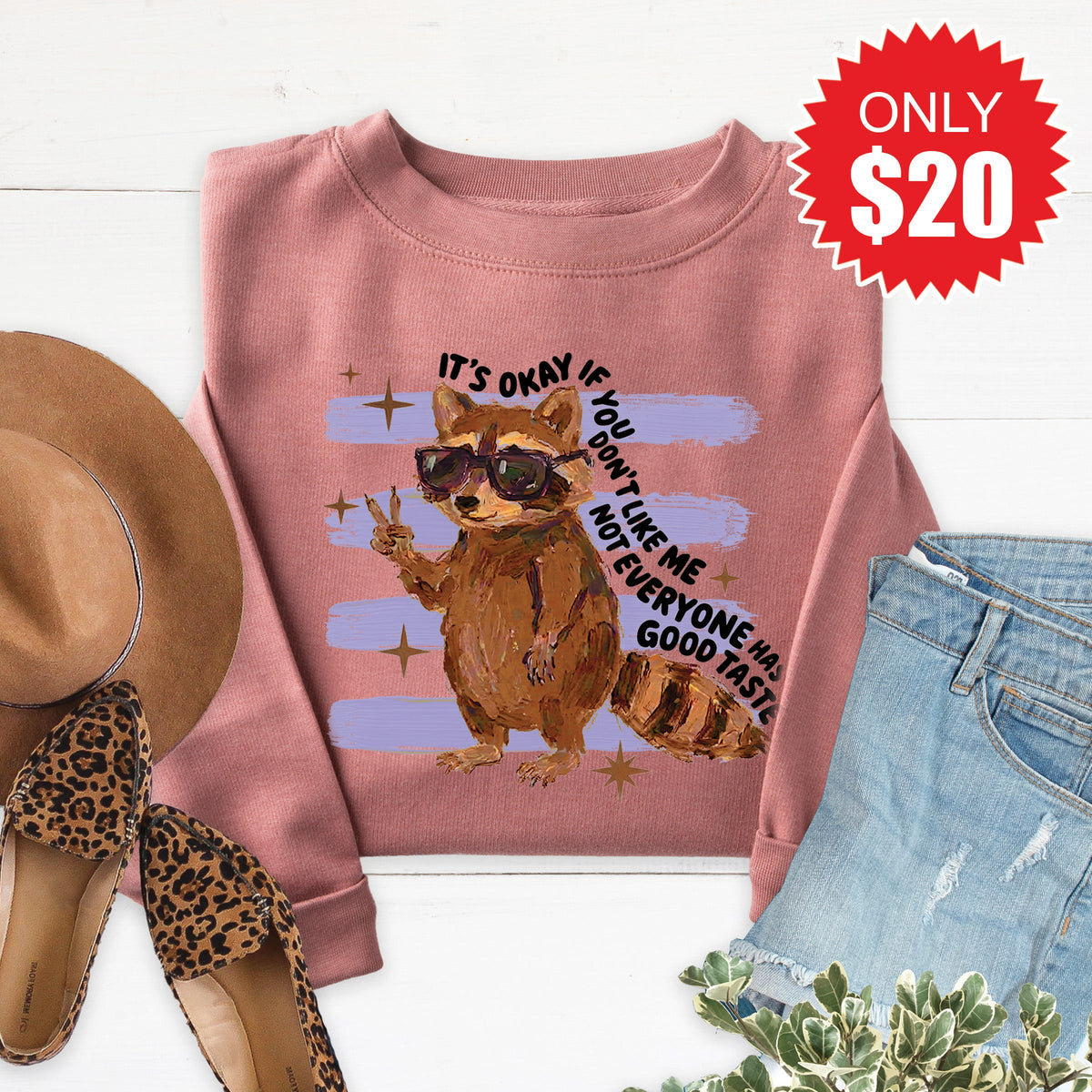 It's Okay Sweatshirt - Heather Mauve - 20 product image 1