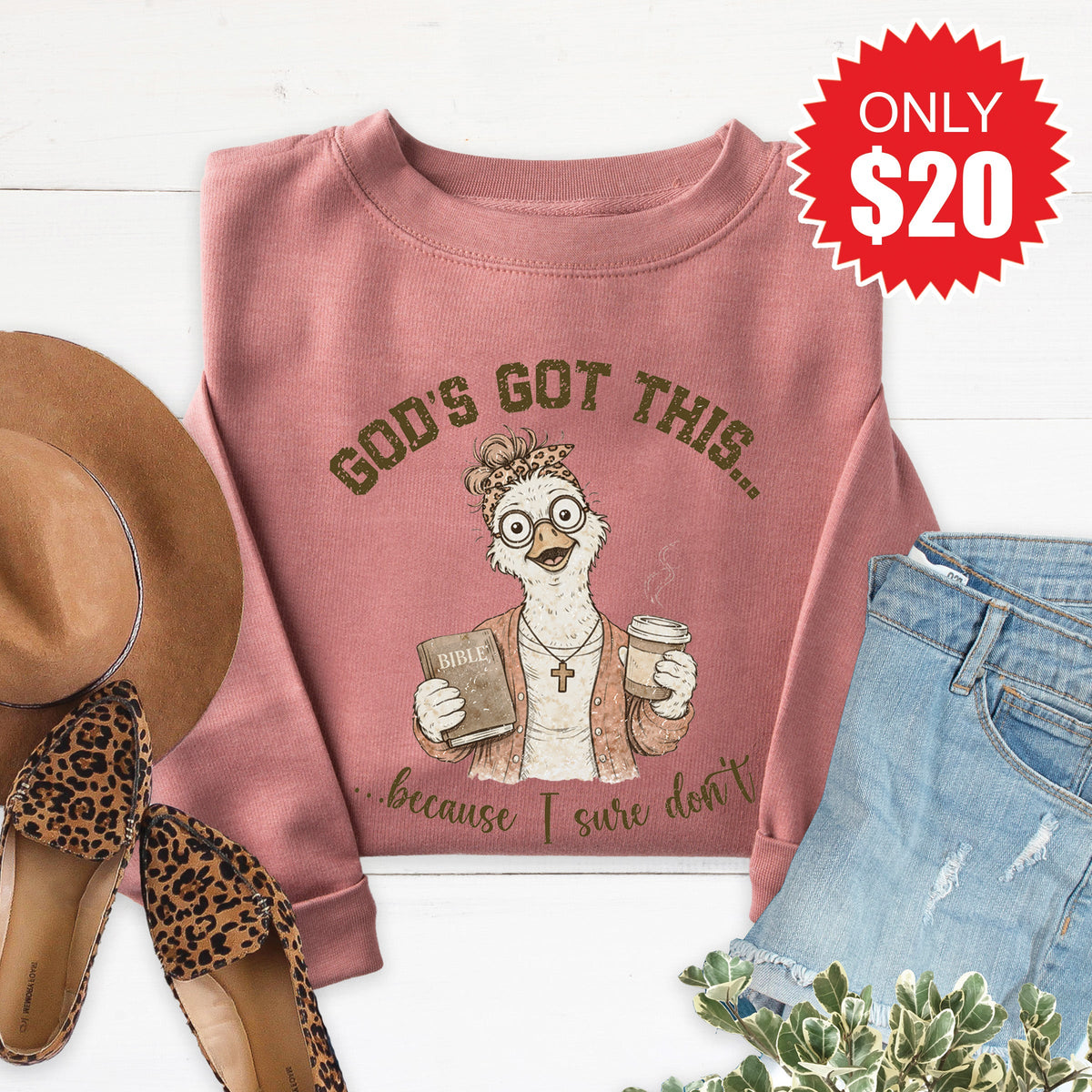 God's Got This Sweatshirt - Heather Mauve - 20 product image 1