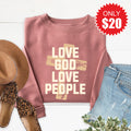 Love God Sweatshirt - Heather Mauve - 20 product image 1