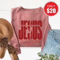 Jesus Loves You and Me Sweatshirt - Heather Mauve - 20 product image 1