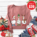 Christmas Ducks Sweatshirt - Heather Mauve - 20 product image 1