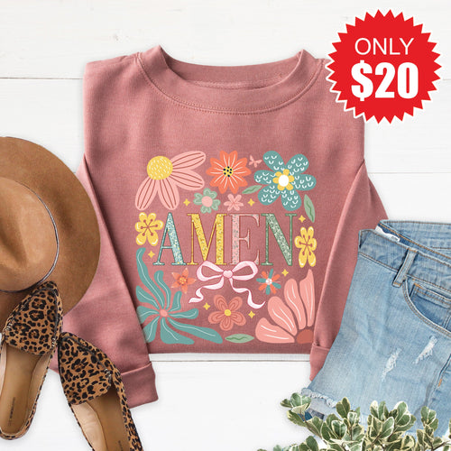 Amen Sweatshirt - Heather Mauve - 20 product image 1