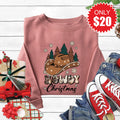 Howdy Christmas Sweatshirt - Heather Mauve - 20 product image 1