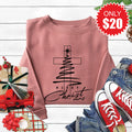 Merry Christmas Sweatshirt - Heather Mauve - 20 product image 1