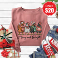 Merry and Bright Sweatshirt - Heather Mauve - 20 product image 1