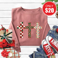Christmas Crosses Sweatshirt - Heather Mauve - 20 product image 1