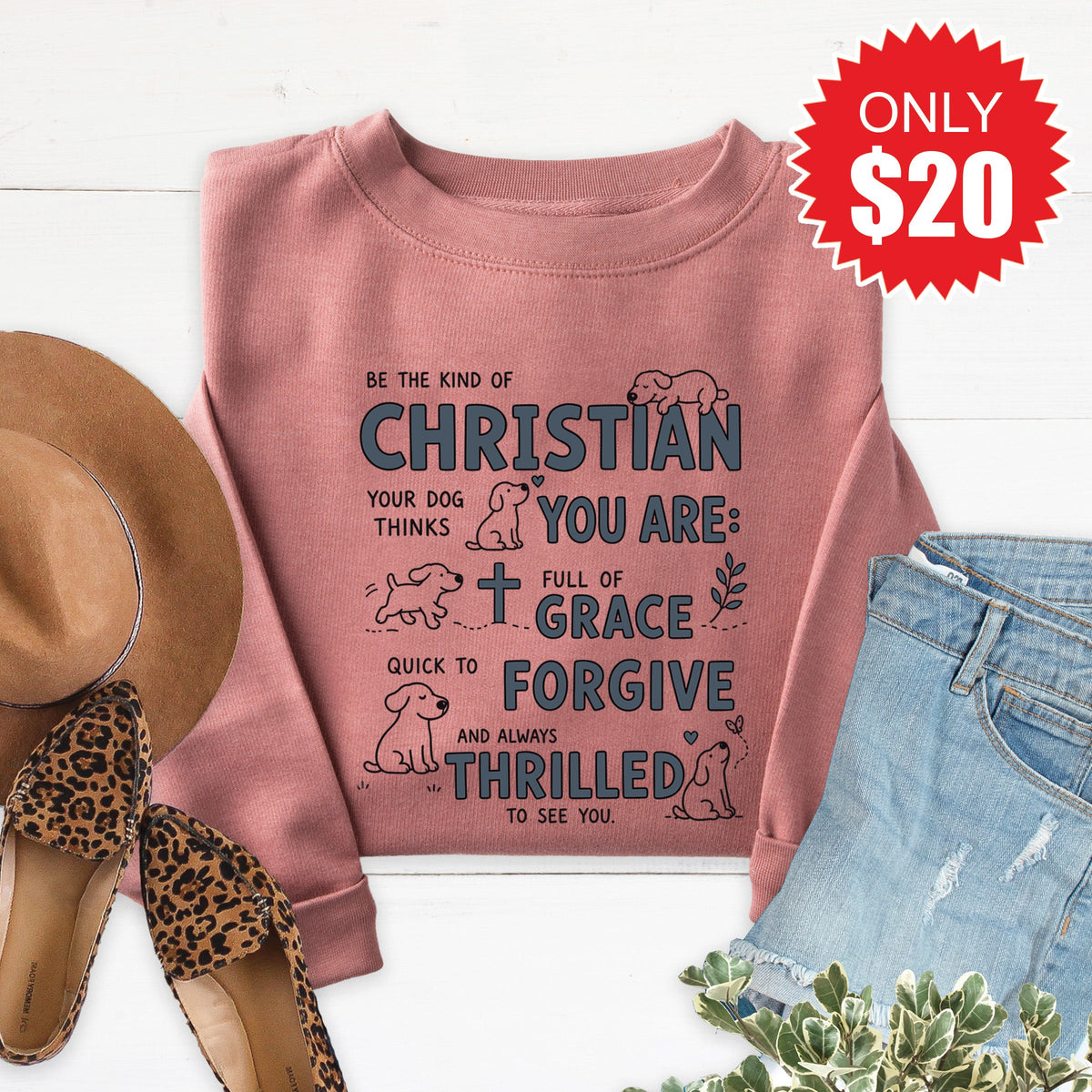 Be The Kind Of Christian Sweatshirt - Heather Mauve - 20 product image 1