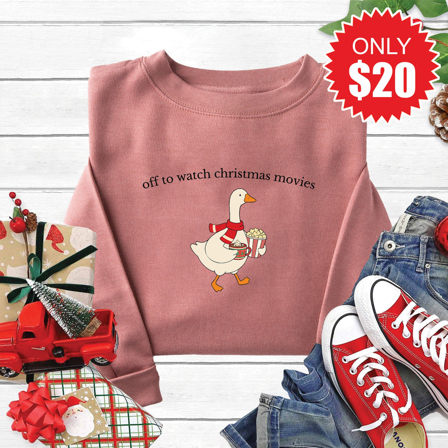 Christmas Movies Sweatshirt - Heather Mauve - 20 product image 1
