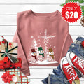 Faith Hope Love Snowmen Sweatshirt - Heather Mauve - 20 product image 1
