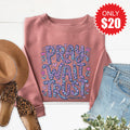 Pray Wait Trust Sweatshirt - Heather Mauve - 20 product image 1