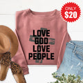 Love God Sweatshirt - Heather Mauve - 20 product image 1