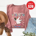 Off To Praise The Lord Sweatshirt - Heather Mauve - 20 product image 1
