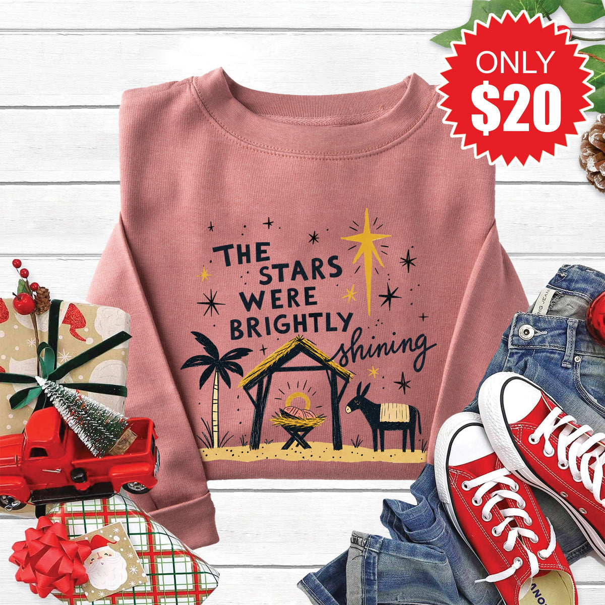 Brightly Shining Sweatshirt - Heather Mauve - 20 product image 1
