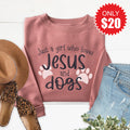 Jesus and Dogs Sweatshirt - Heather Mauve - 20 product image 1