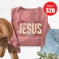 Jesus Sweatshirt - Heather Mauve - 20 product image 1