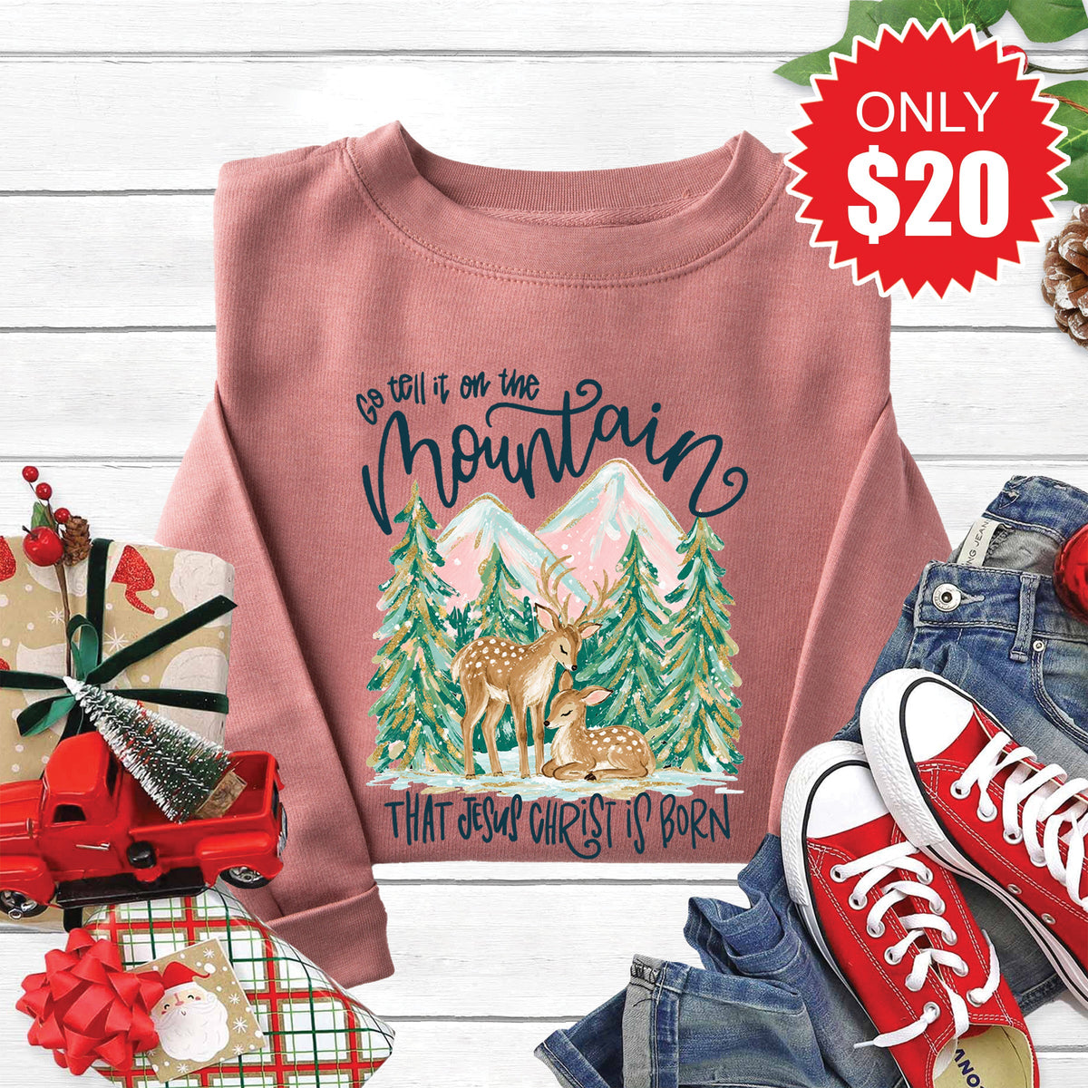 Go Tell It Sweatshirt - Heather Mauve - 20 product image 1