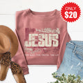 Jesus Sweatshirt - Heather Mauve - 20 product image 1