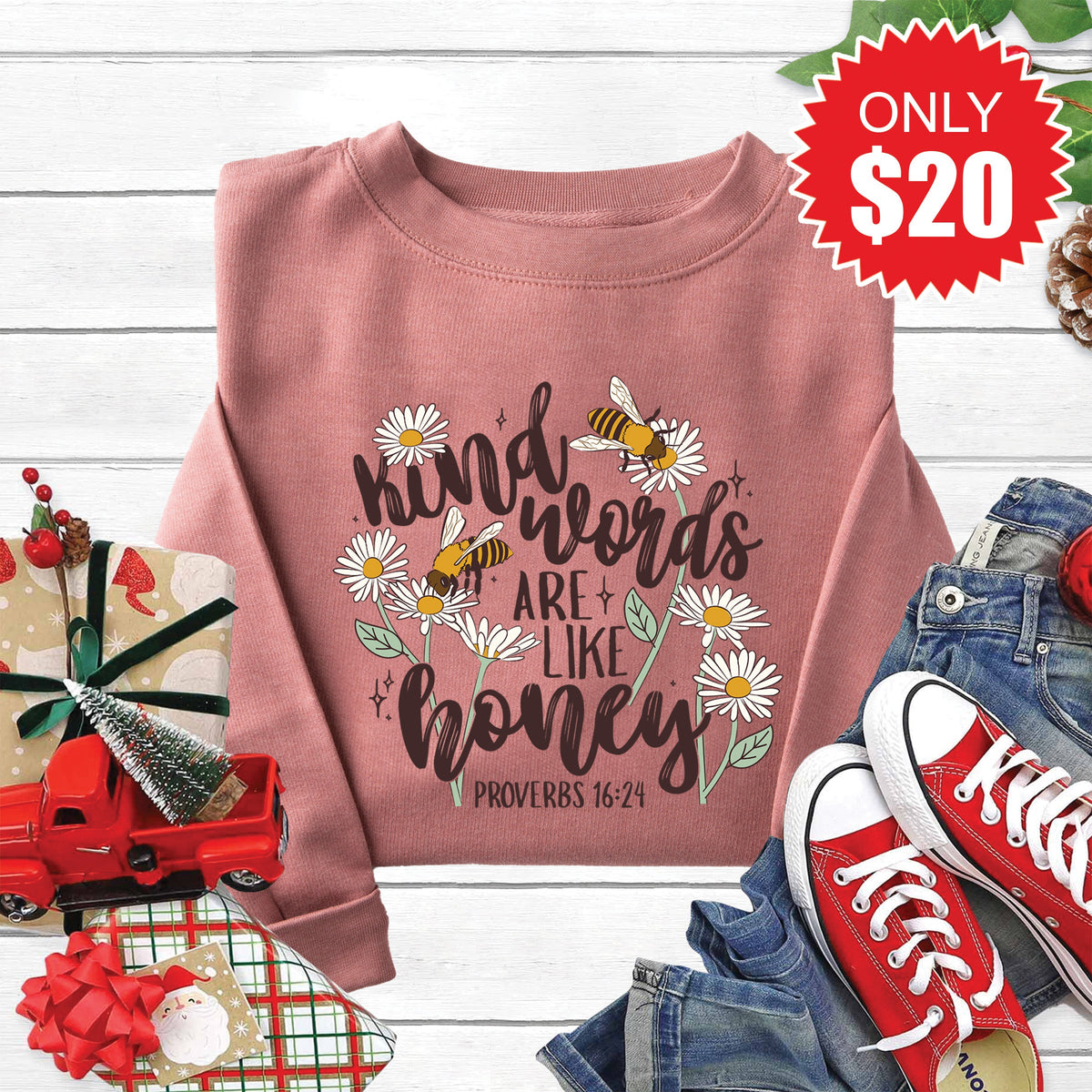 Kind Words Sweatshirt - Heather Mauve - 20 product image 1