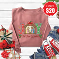 Joy To The World Sweatshirt - Heather Mauve - 20 product image 1