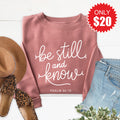 Be Still And Know Sweatshirt - Heather Mauve - 20 product image 1