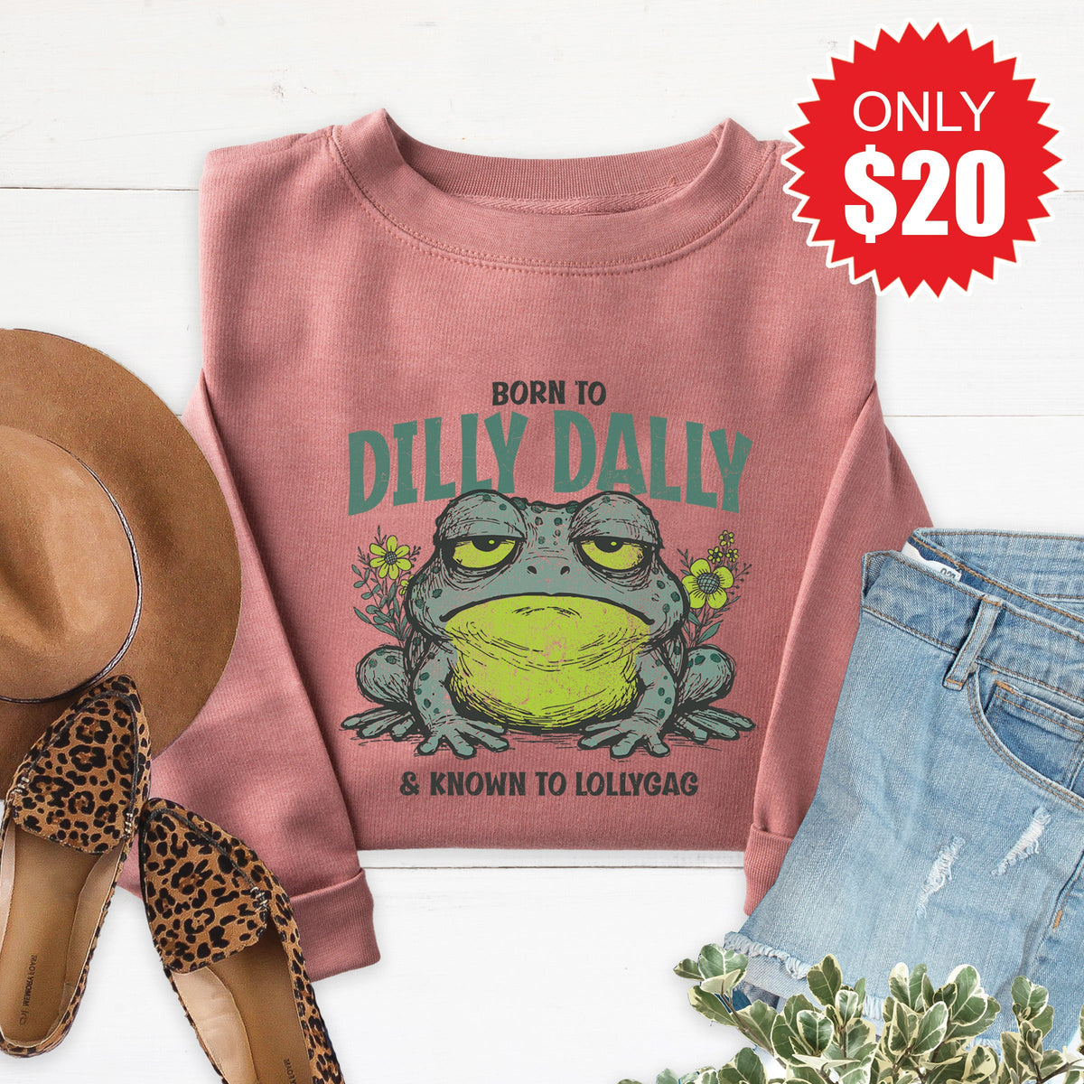 Dilly Dally Sweatshirt - Heather Mauve - 20 product image 1