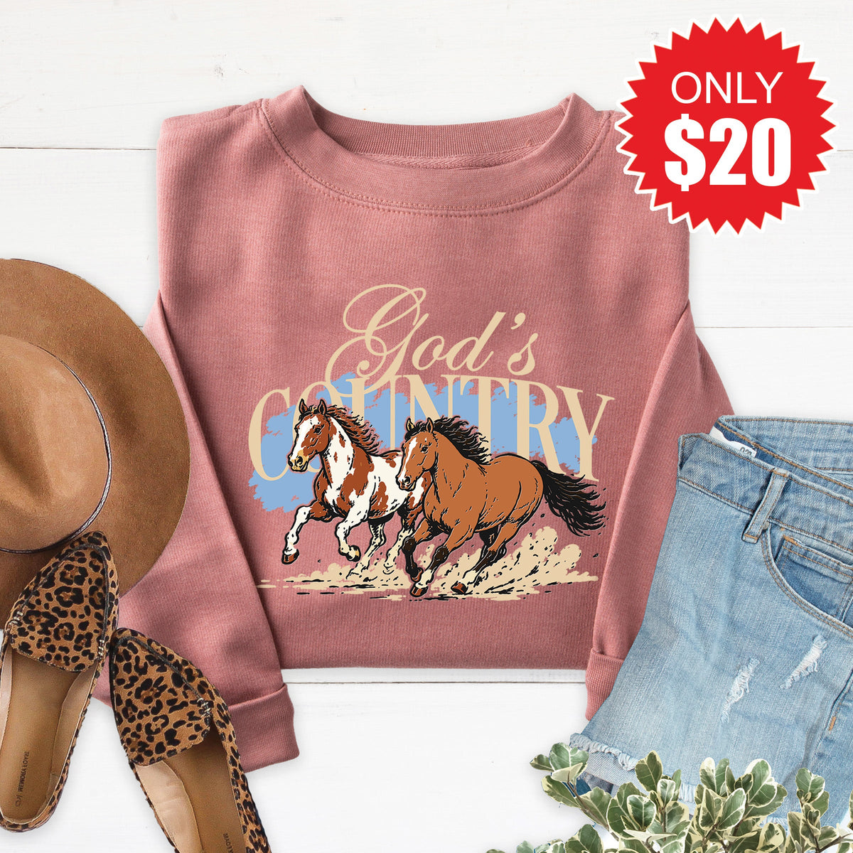 God's Country Sweatshirt - Heather Mauve - 20 product image 1