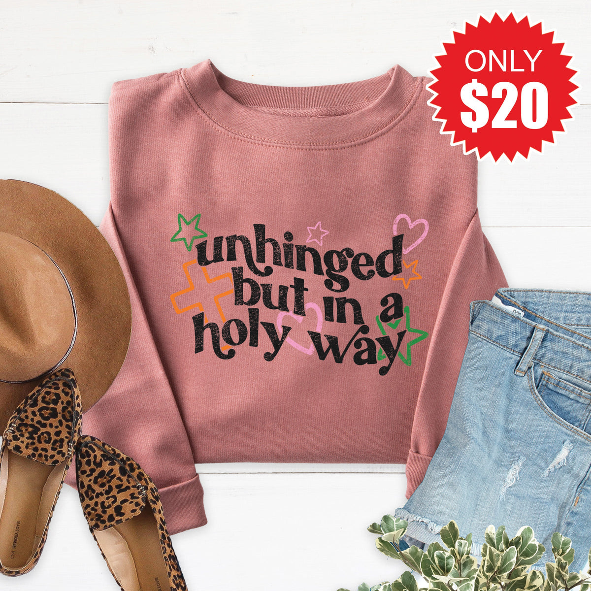 Unhinged Sweatshirt - Heather Mauve - 20 product image 1