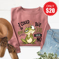 Jesus Said No Sweatshirt - Heather Mauve - 20 product image 1