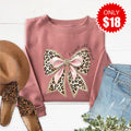 It Is Well Bow Sweatshirt - Heather Mauve - 18