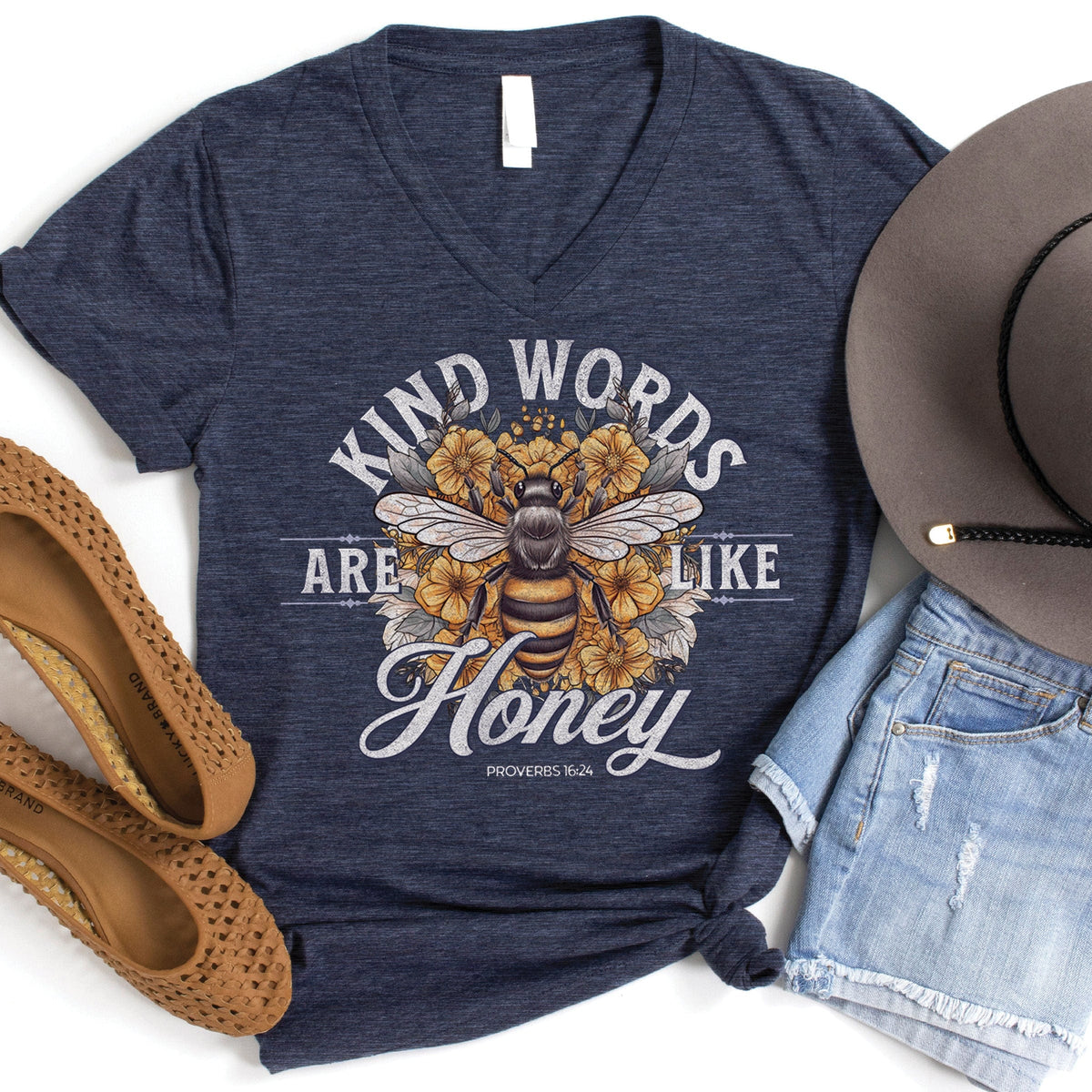 Kind Words Are Like Honey V-Neck product image 2