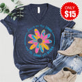 Focus On The Good V-Neck - Heather Navy - 15