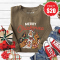 Merry Chickmas Sweatshirt - Heather Olive - 20 product image 1